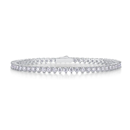 925 Solid Silver Diamond Moissanite Crystal Round Bracelet 925 Sterling Silver Bracelet Moissanite Bracelet Gift L231013233