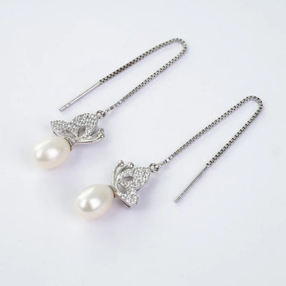 2024 New Trend 925 Sterling Silver High Quality Butterfly Jewelry Natural Freshwater Pearl Accessories