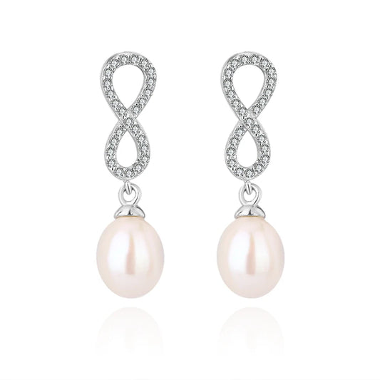 NewIn 2024 trendy plated gold  fine jewelry freshwater pearl 925 silver zirconia earrings for women