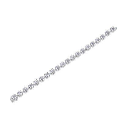 Luxury Moissanite Diamond Chain Tennis Bracelet 925 Sterling Silver for Women Fine Jewelry Bracelets & Bangles