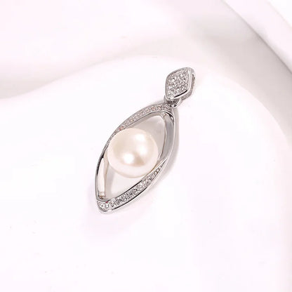 Women wholesale 925 sterling silver ladies necklace pearl pendant for jewelry making