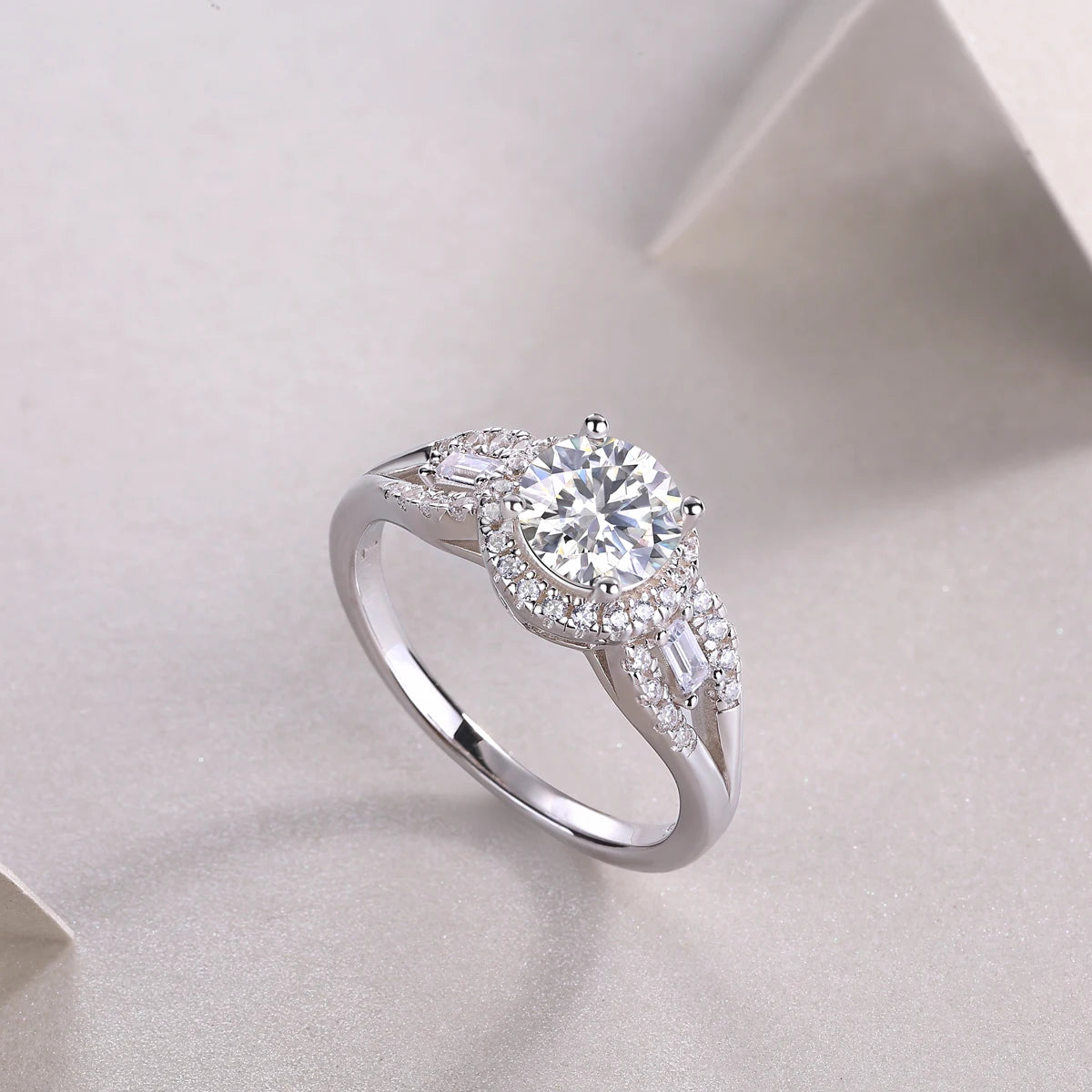 Best Selling Classics Design Moissanite  Ring Silver Jewelry Women Gift  Party Sterling Stone Wedding Technology party