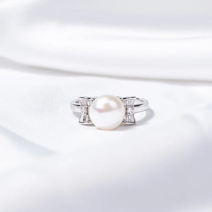 S925 pure silver pearl ring, female niche design, light luxury, high-end feeling, cool style, Instagram trendy fashion