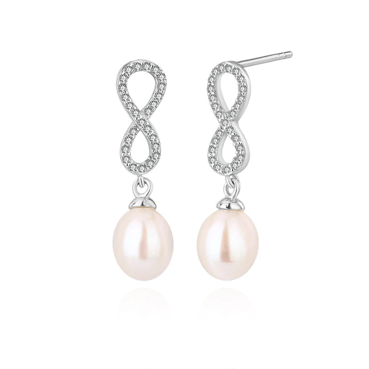 NewIn 2024 trendy plated gold  fine jewelry freshwater pearl 925 silver zirconia earrings for women