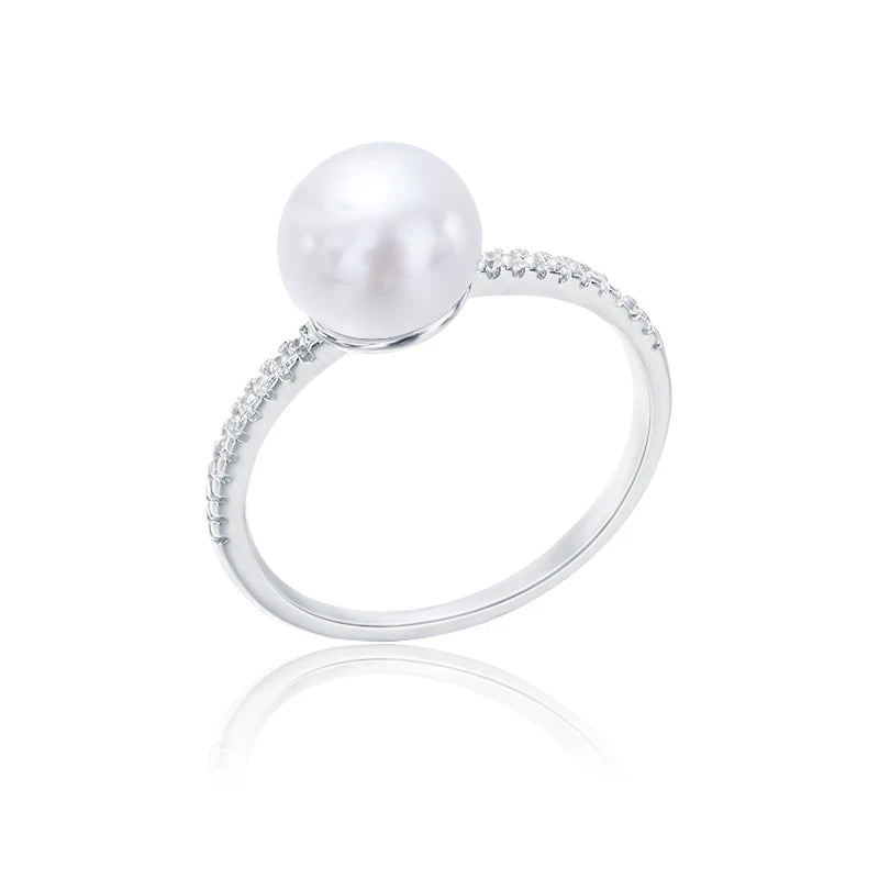 S925 pure silver pearl ring, female niche design, light luxury, high-end feeling, cool style, Instagram trendy fashion