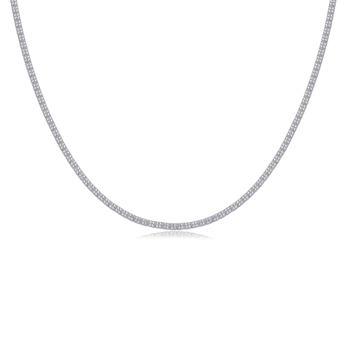 New Arrival Minimalist 925 Sterling Silver Bead Link Chain White Gol Moissanite Trendy Necklace For Gift N231213442