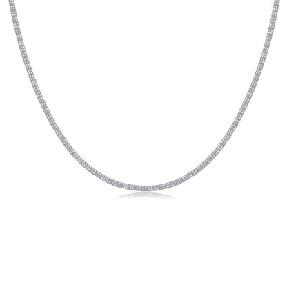 New Arrival Minimalist 925 Sterling Silver Bead Link Chain White Gol Moissanite Trendy Necklace For Gift N231213442