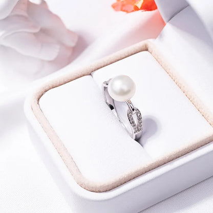 S925 pure silver pearl ring, female niche design, light luxury, high-end feeling, cool style, Instagram trendy fashion