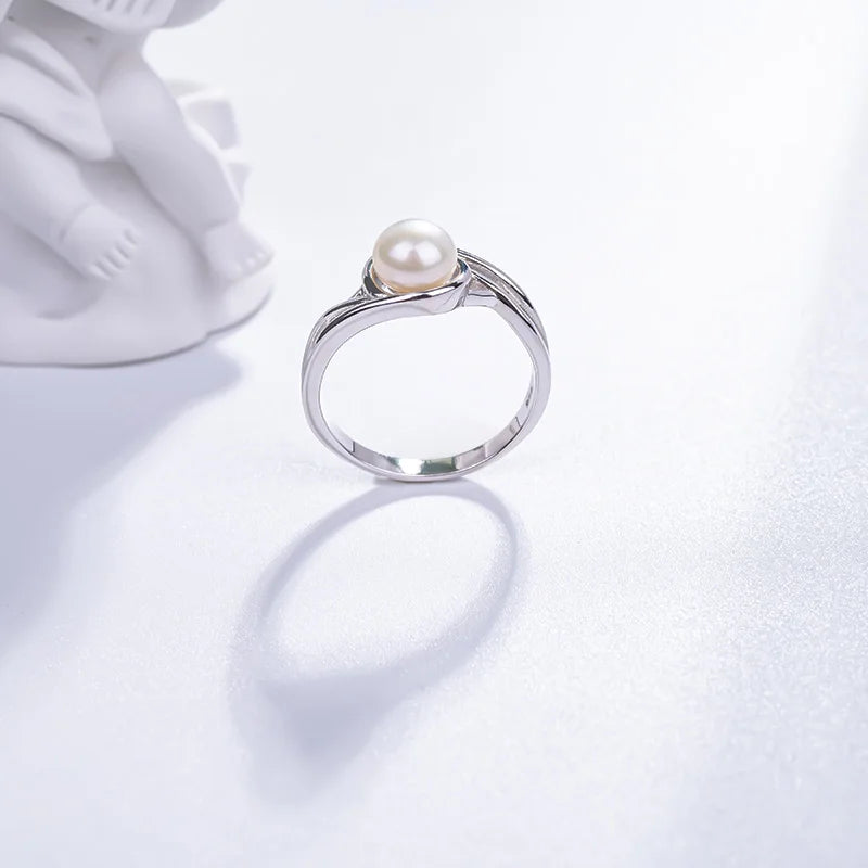 S925 pure silver pearl ring, female niche design, light luxury, high-end feeling, cool style, Instagram trendy fashion