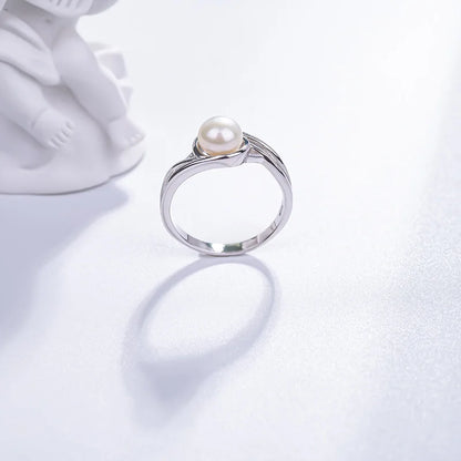 S925 pure silver pearl ring, female niche design, light luxury, high-end feeling, cool style, Instagram trendy fashion