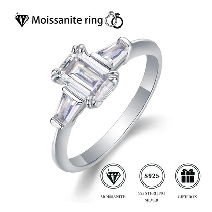 Custom 925 Sterling Silver Moissanite Engagement Diamond Ring 4ct Moissanite Wedding Ring With GRA Certificate