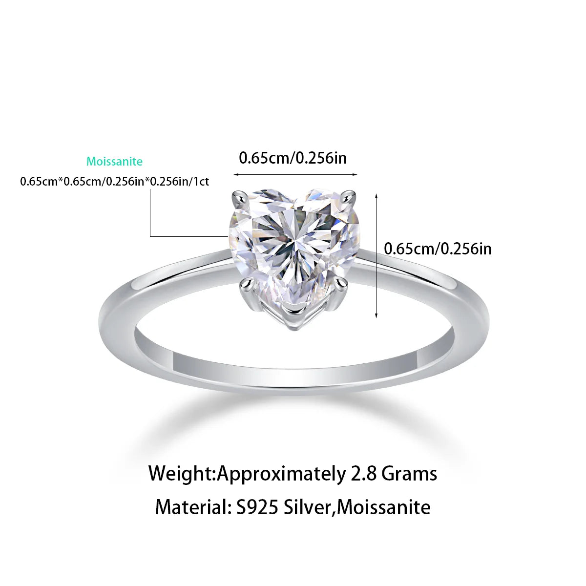 Wholesale 925 Sterling Silver Moissanite Engagement Ring Jewelry White Gold Ring With GRA