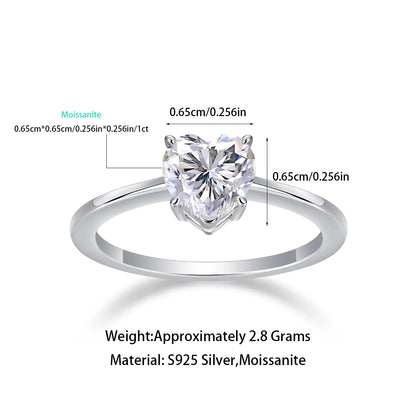 Wholesale 925 Sterling Silver Moissanite Engagement Ring Jewelry White Gold Ring With GRA