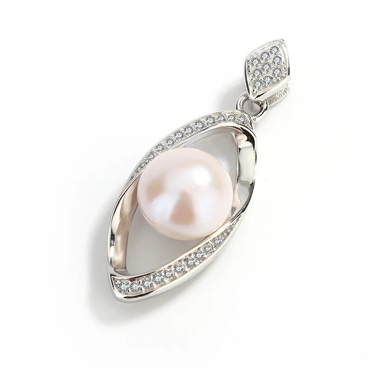 Women wholesale 925 sterling silver ladies necklace pearl pendant for jewelry making