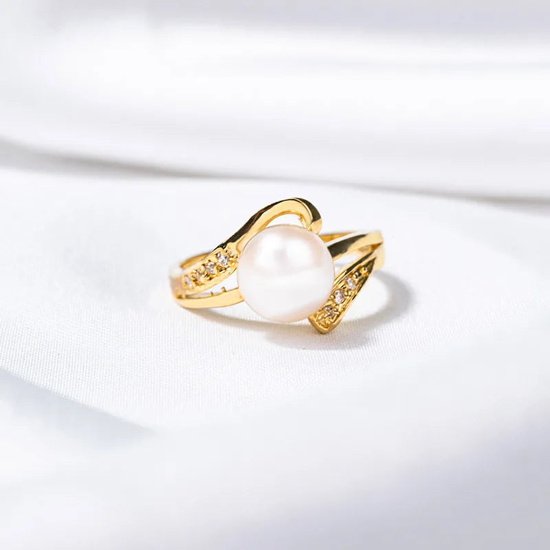 S925 pure silver pearl ring, female niche design, light luxury, high-end feeling, cool style, Instagram trendy fashion