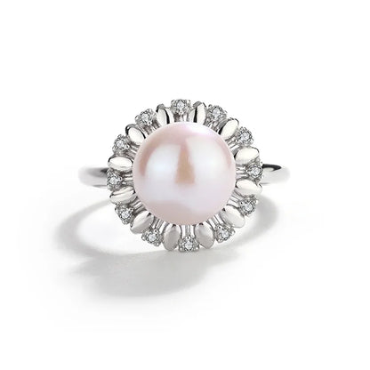 Wholesale bulk unique mixed dainty 925 silver beautiful freshwater pearl ring in bulk