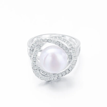 S925 pure silver pearl ring, female niche design, light luxury, high-end feeling, cool style, Instagram trendy fashion