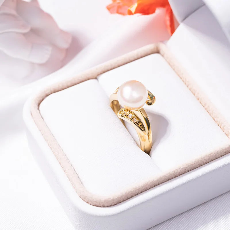 S925 pure silver pearl ring, female niche design, light luxury, high-end feeling, cool style, Instagram trendy fashion