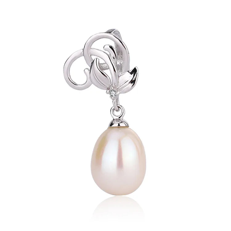 Custom jewelry making sterling silver fashion jewelry natural drop pearl universal pendant setting pearl