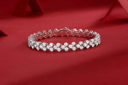 Moissanite Cuban Bracelet, 925 Silver Cuban Chain for Men & Women, Ideal for Engagement & Parties