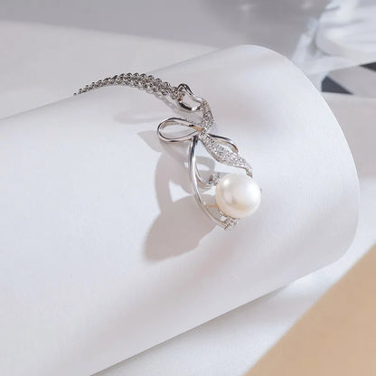 Custom made jewelry pendant 925 sterling silver necklace unique dainty solitaire single pearl pendant