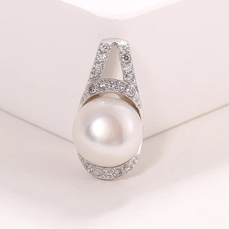 Special original design real huge freshwater single pearl charm sterling silver pendant