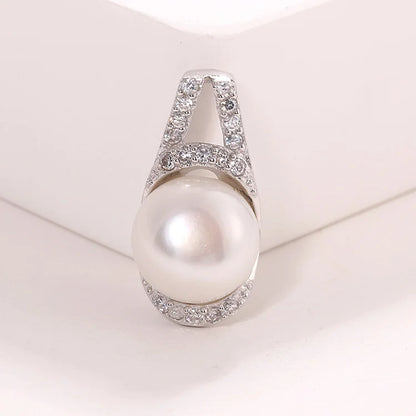 Special original design real huge freshwater single pearl charm sterling silver pendant