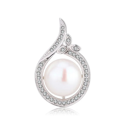 Wholesale custom logo vintage 925 sterling silver framed women's pendant with pearl