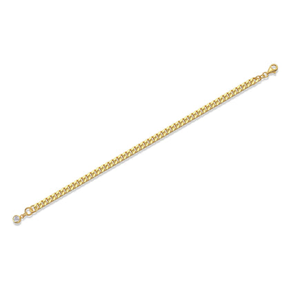 Bold Cuban Link Bracelet - S925 Sterling Silver Gold-Plated, Stylish and Durable Design for Men and Women,Perfect for Daily Wear