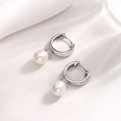 Wholesale original gold plated 18k 925 sterling silver jewelry freshwater pearl studs earrings for women design luxury