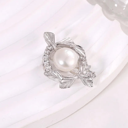 Jewelry supplier fashion fine cultured freshwater pearl and diamond 925 silver pendant