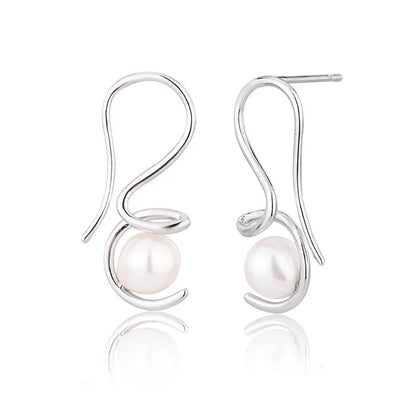 Wholesale bulk luxury 925 sterling silver fine women jewelry fashion pearl stud earrings with zircon diamond