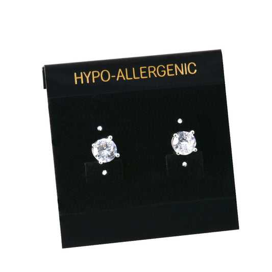 "HYPO-ALLERGENIC" 단어가 적힌 2"*2" 검정색 디스플레이 귀걸이 카드