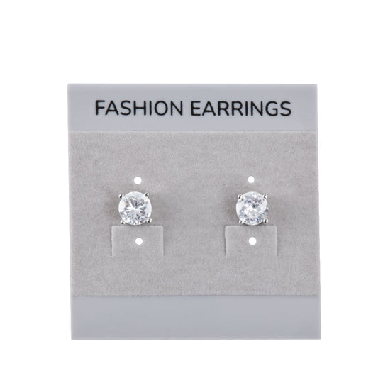 2"*2" Gray Display Earring Card With "FASHION EARRINGS" Words