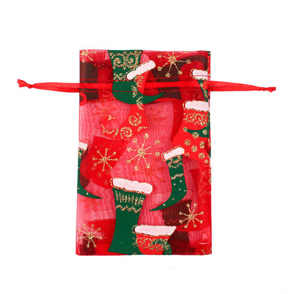 Christmas Organza Pouch， 4”*6“Price for 100 Pieces，5”*7“ Price for 50Pieces