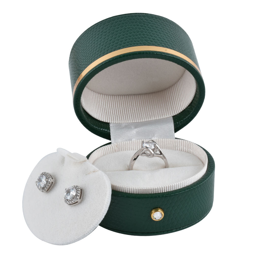 Green Oval Luxury Jewelry Box, Price for 12 Pcs