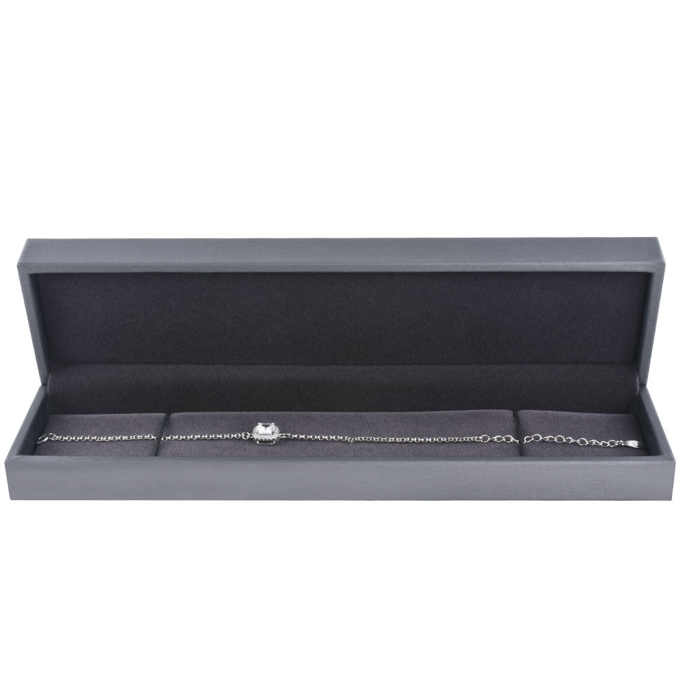 Black PU Covered Bracelet Boxes, Price for 6 Pcs