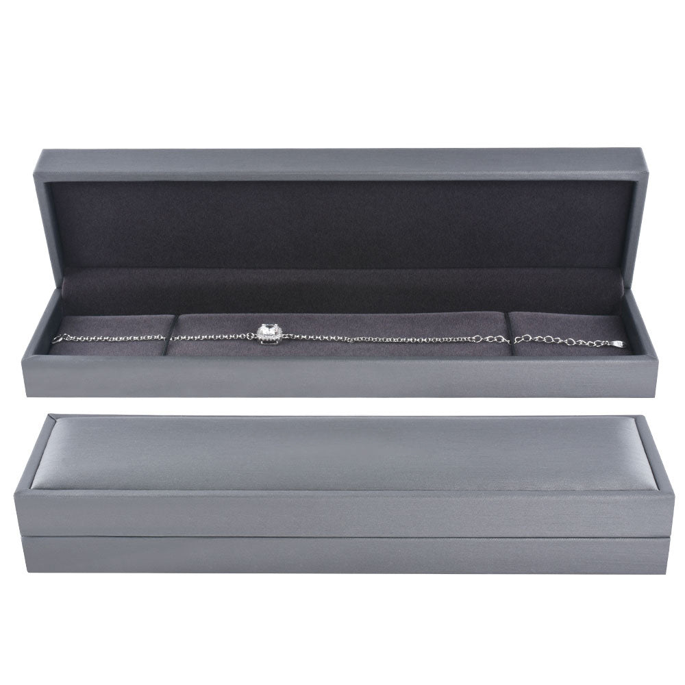 Black PU Covered Bracelet Boxes, Price for 6 Pcs