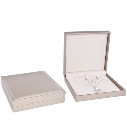 Champagne PU Covered Small Set Jewelry Boxes,Price for 6 Pcs