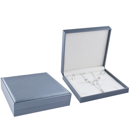 Gray PU Covered Small Set Jewelry Boxes, Price for 6 Pcs