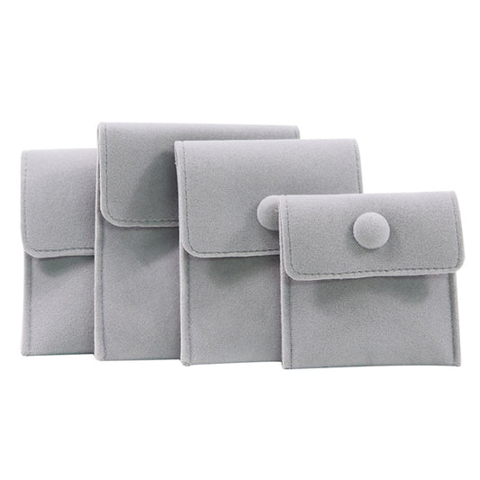 Bolsa de terciopelo gris, precio por 10 piezas