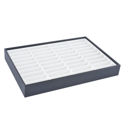 40 Squares White PU Bangle Tray