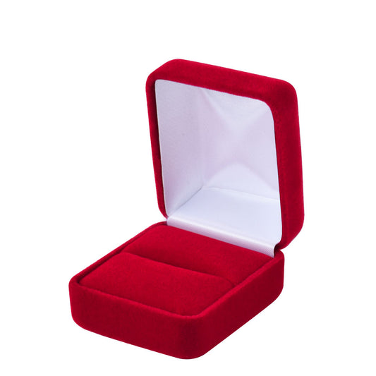 Cajas para anillos de terciopelo rojo, precio por 24 piezas