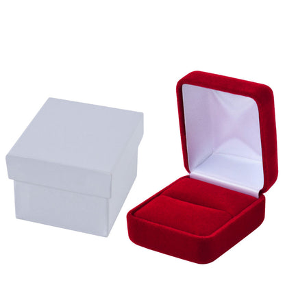 Cajas para anillos de terciopelo rojo, precio por 24 piezas