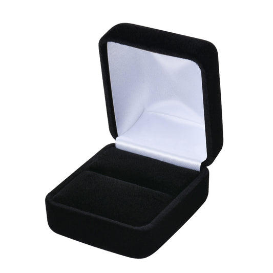 Cajas para anillos de terciopelo negro, precio por 12 unidades