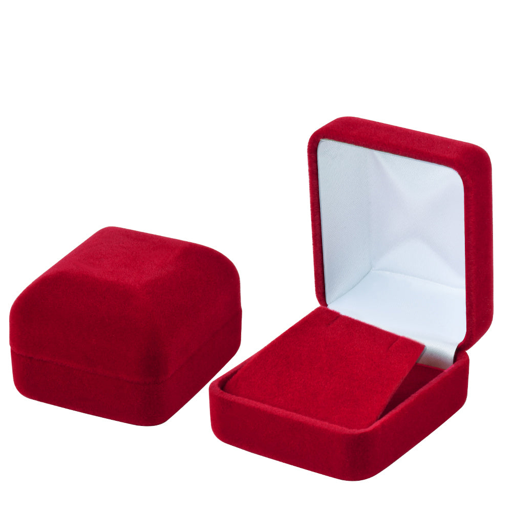 Cajas de terciopelo rojo para pendientes, precio por 24 piezas