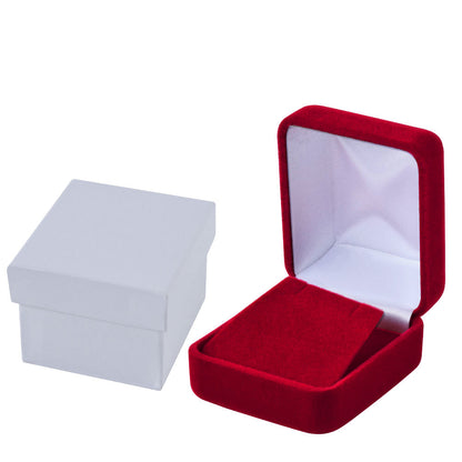 Cajas de terciopelo rojo para pendientes, precio por 24 piezas