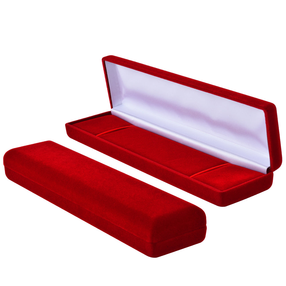 Cajas para pulseras de terciopelo rojo, precio por 6 piezas