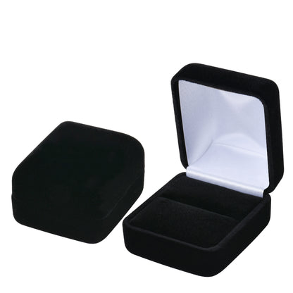 Black Velvet Ring Boxes, Price For 12 PCS