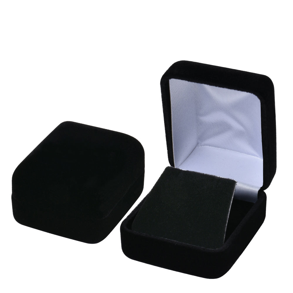 Cajas de terciopelo negro para collares y pendientes, precio por 12 unidades